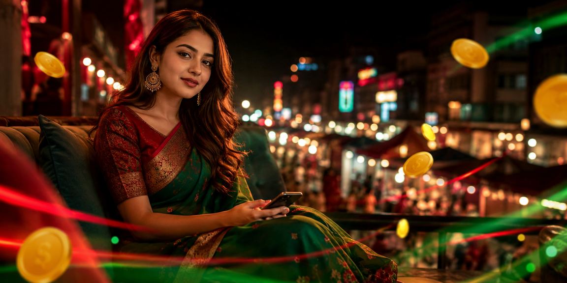 কুমিল্লার মোবাইল পেমেন্ট ব্যবস্থা নির্দেশ করে লাল-সবুজ রঙের মোবাইল চিত্র
